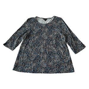 J. Jill Wearever Collection Paisley Pull On‎ Top